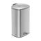 40L Rectangular Stainless Steel Step Trash Can With Lid